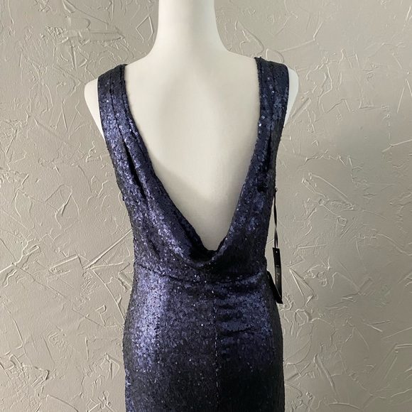 Lulus Shine Time Navy Blue Sequin Mini Dress New With Tags 💙🧿🦋🫐🌑 - Picture 4 of 6